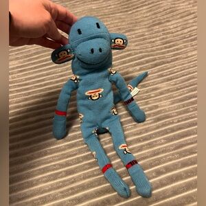 Paul Frank Cute Soft Blue Sock Monkey Plush Toy Stuffed Animal Stuffy